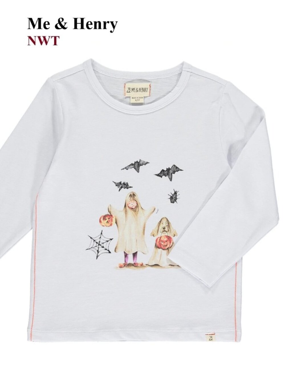 Halloween Long-Sleeve Tee Shirt by Me & Henry - size 5/6Y